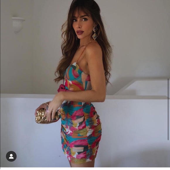 ZARA Chain Strap Print Dress - Picture 9 of 13